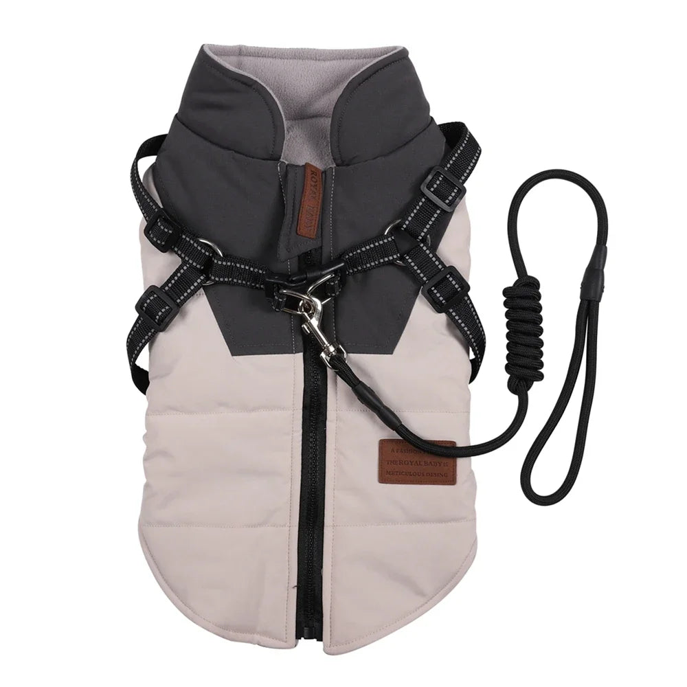 Waterproof Dog Jacket With Harness