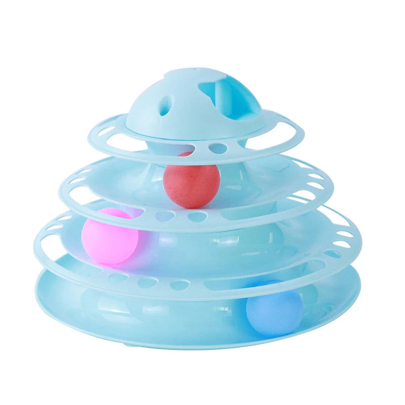 Interactive Tower and Ball Cat Toy
