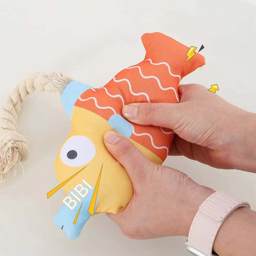 Squeaky Fake Fish Chew Toy