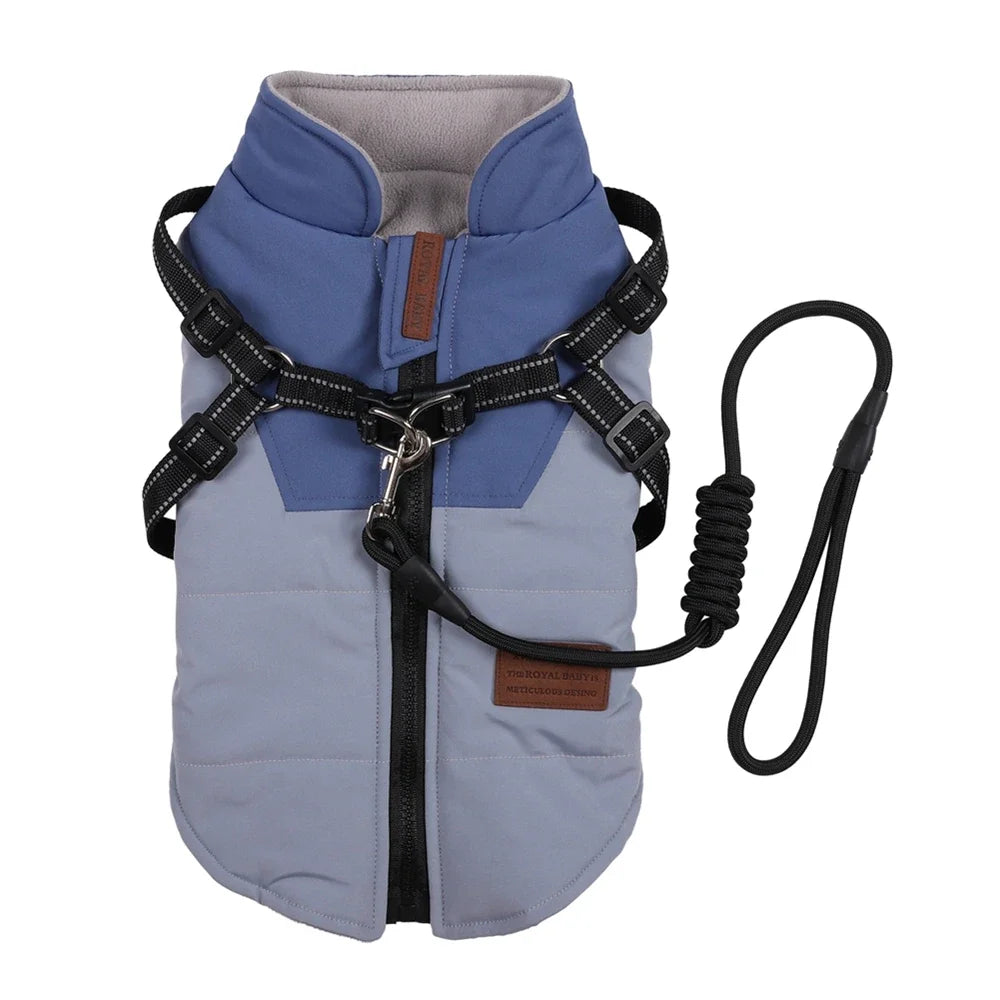 Waterproof Dog Jacket With Harness