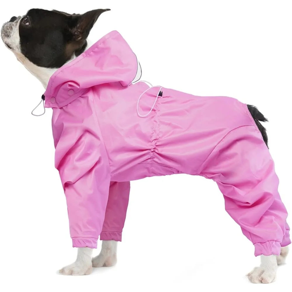 Pink Waterproof Dog Rain Coat