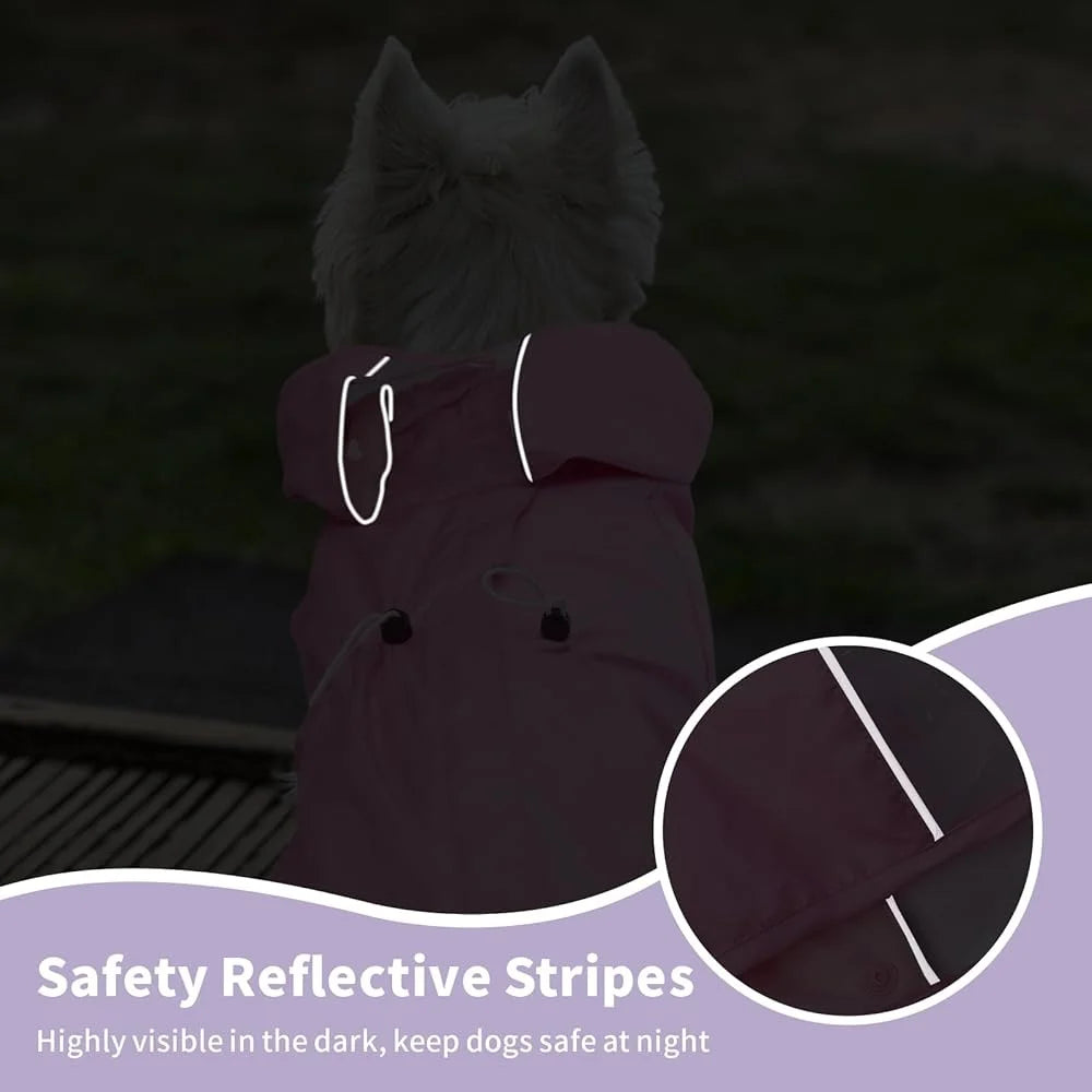 Pink Waterproof Dog Rain Coat