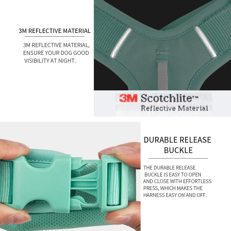 No Pull Nylon Reflective Dog Harness