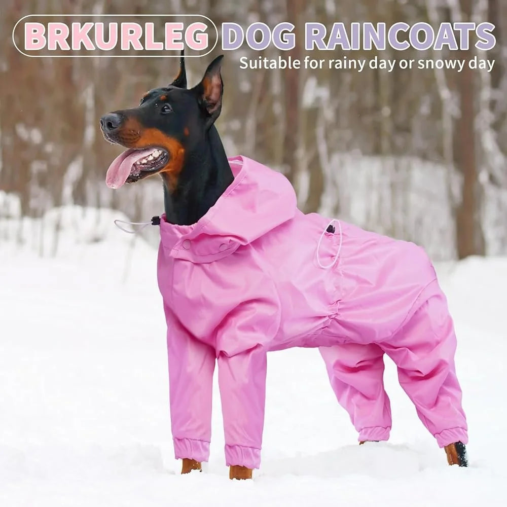 Pink Waterproof Dog Rain Coat