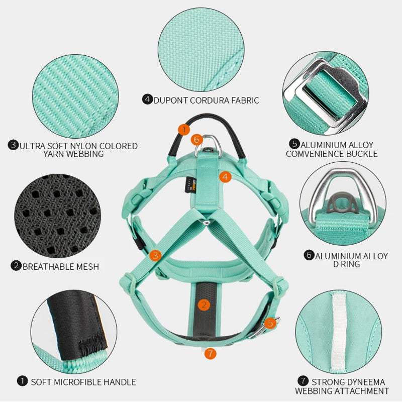 No Pull Nylon Reflective Dog Harness