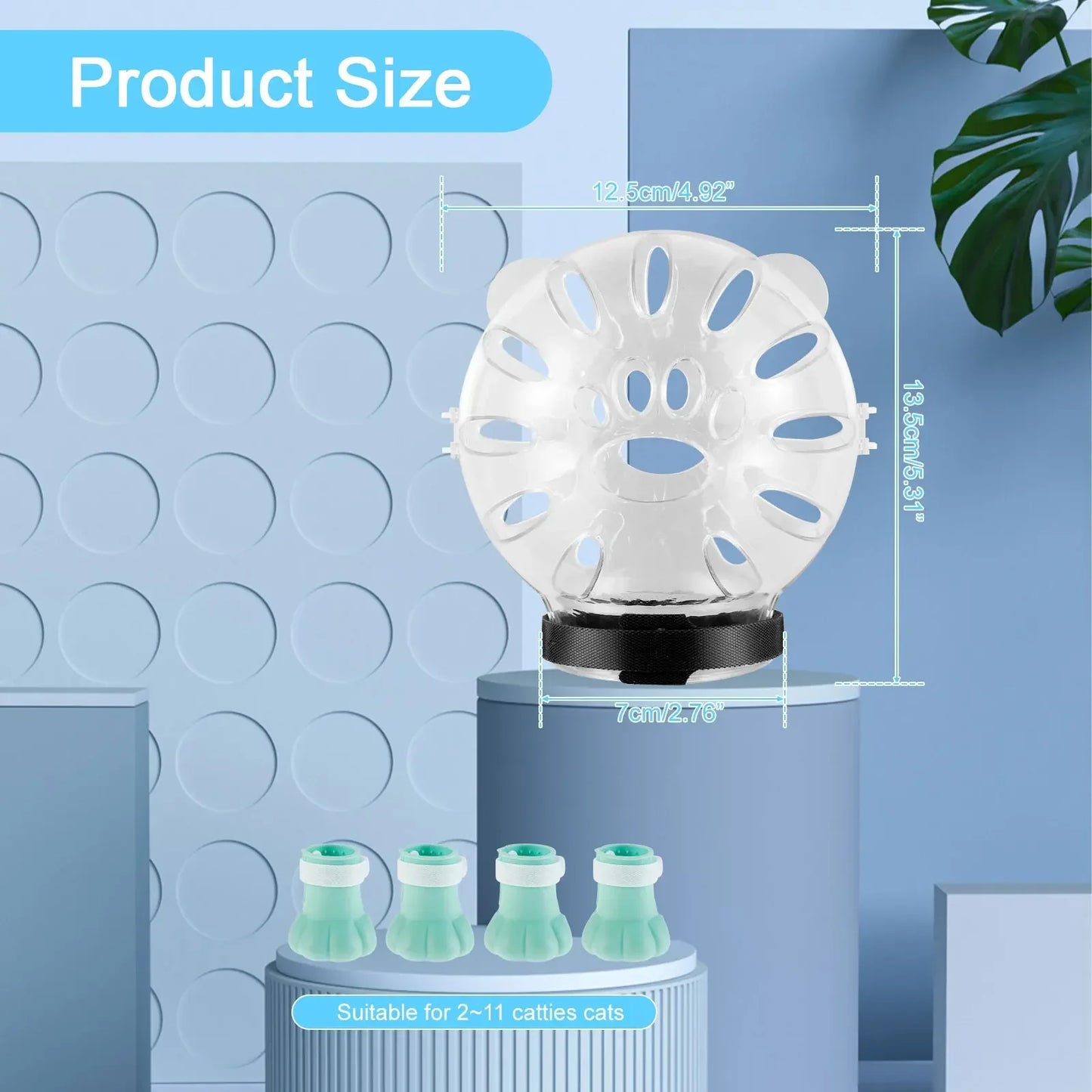 Cat Muzzle with Paw Covers