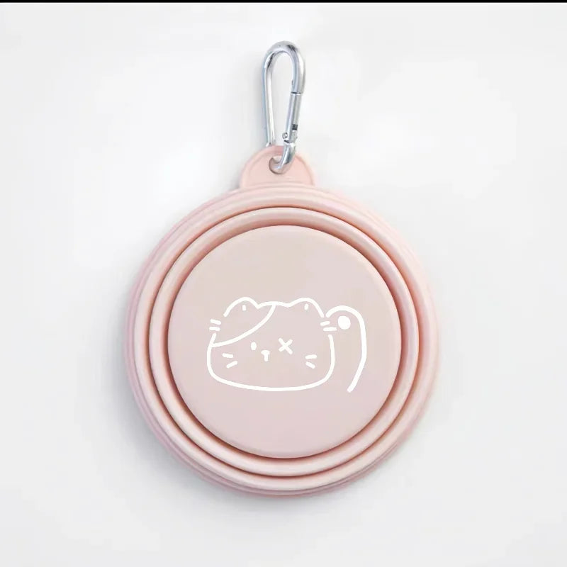 Portable Collapsing Pet Food and Water Bowl