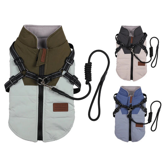 Waterproof Dog Jacket With Harness