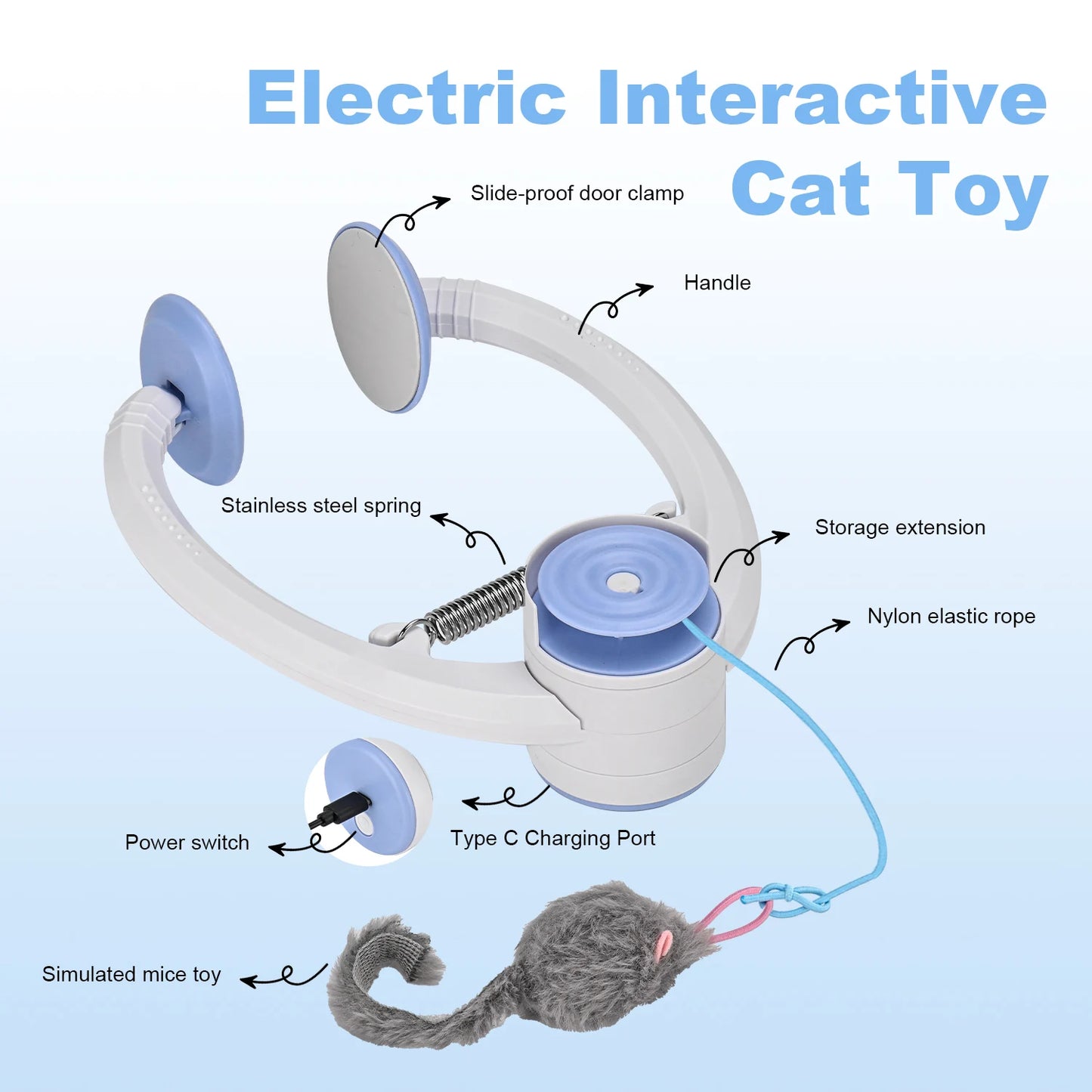 Rechargeable Doorway Hanging Cat Toy