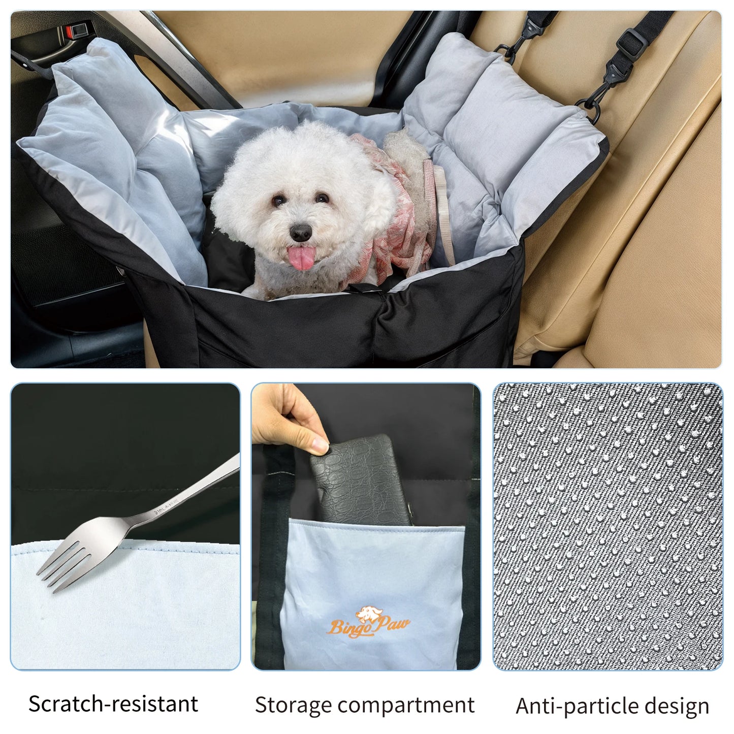Car Seat and Carrier for Small Dogs