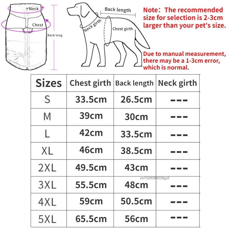 Waterproof Zippered Dog Coat