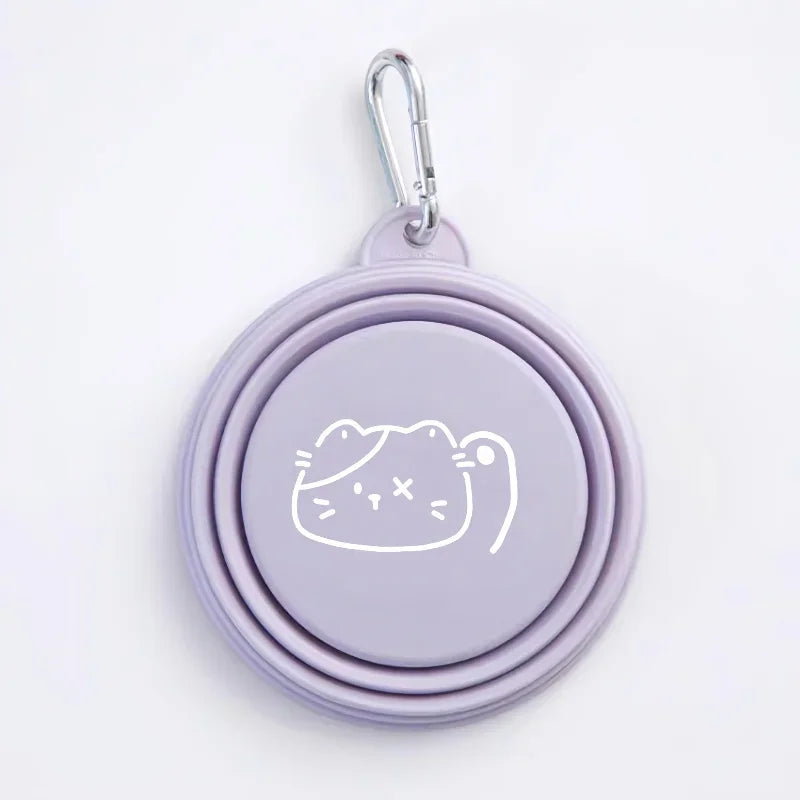 Portable Collapsing Pet Food and Water Bowl