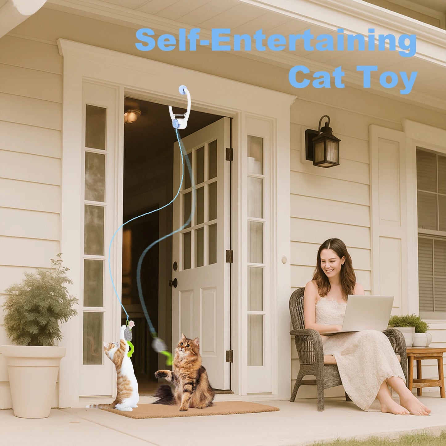 Rechargeable Doorway Hanging Cat Toy
