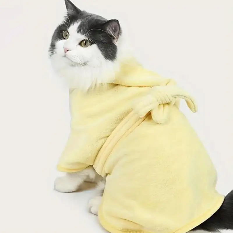 Pet Towel Bathrobe With Hood