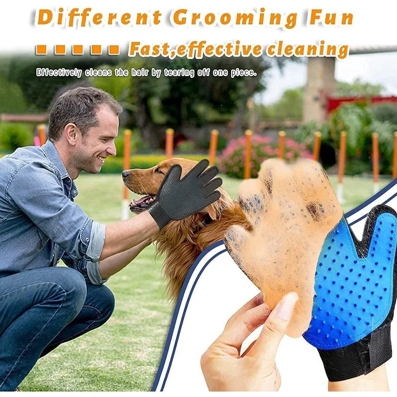 Two Sided Grooming Brush Glove