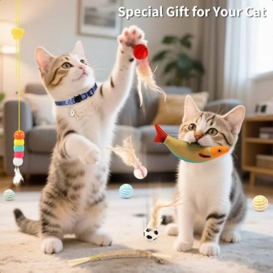 40 Pieces Interactive Cat Toys