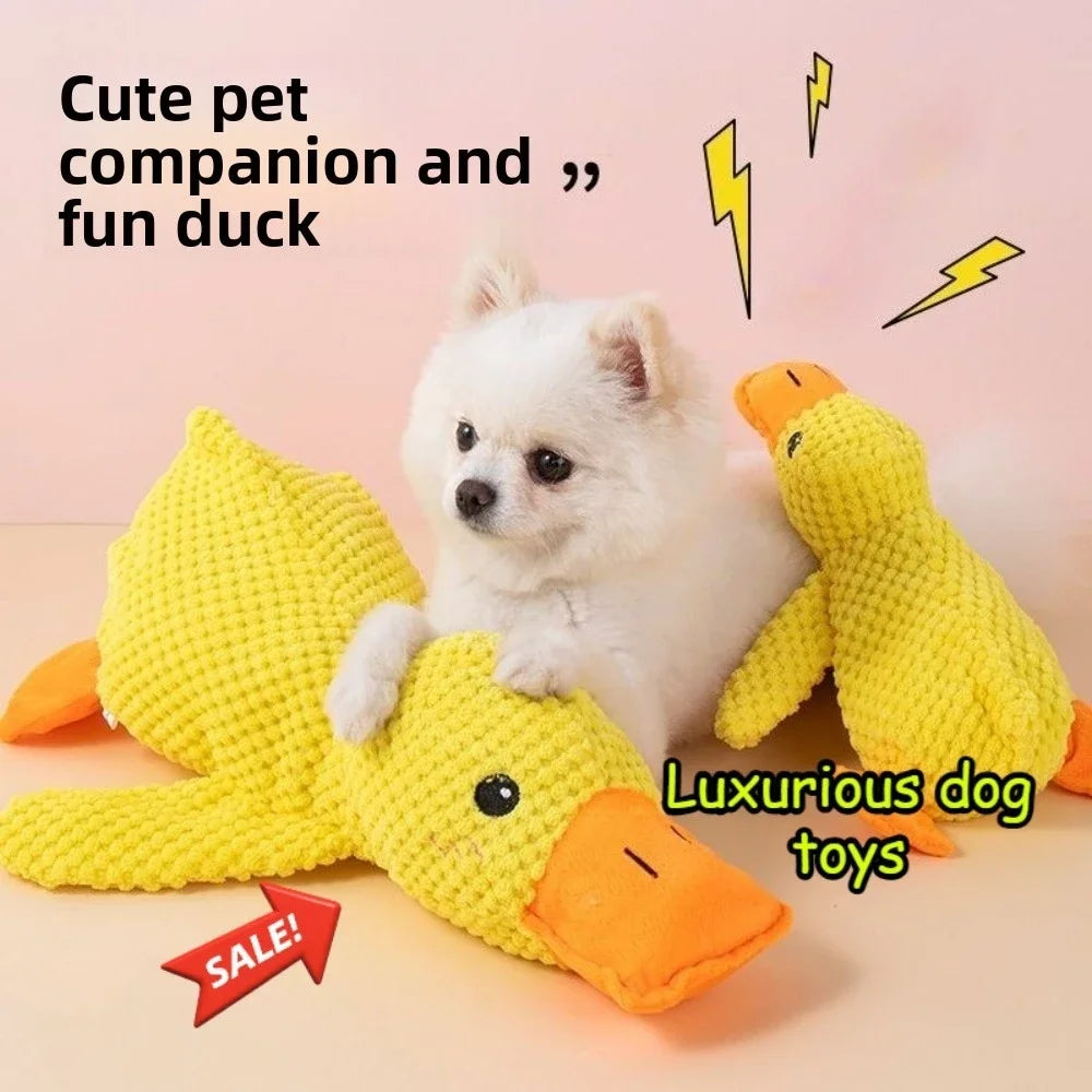 Plush Calming Duck Squeaky Toy