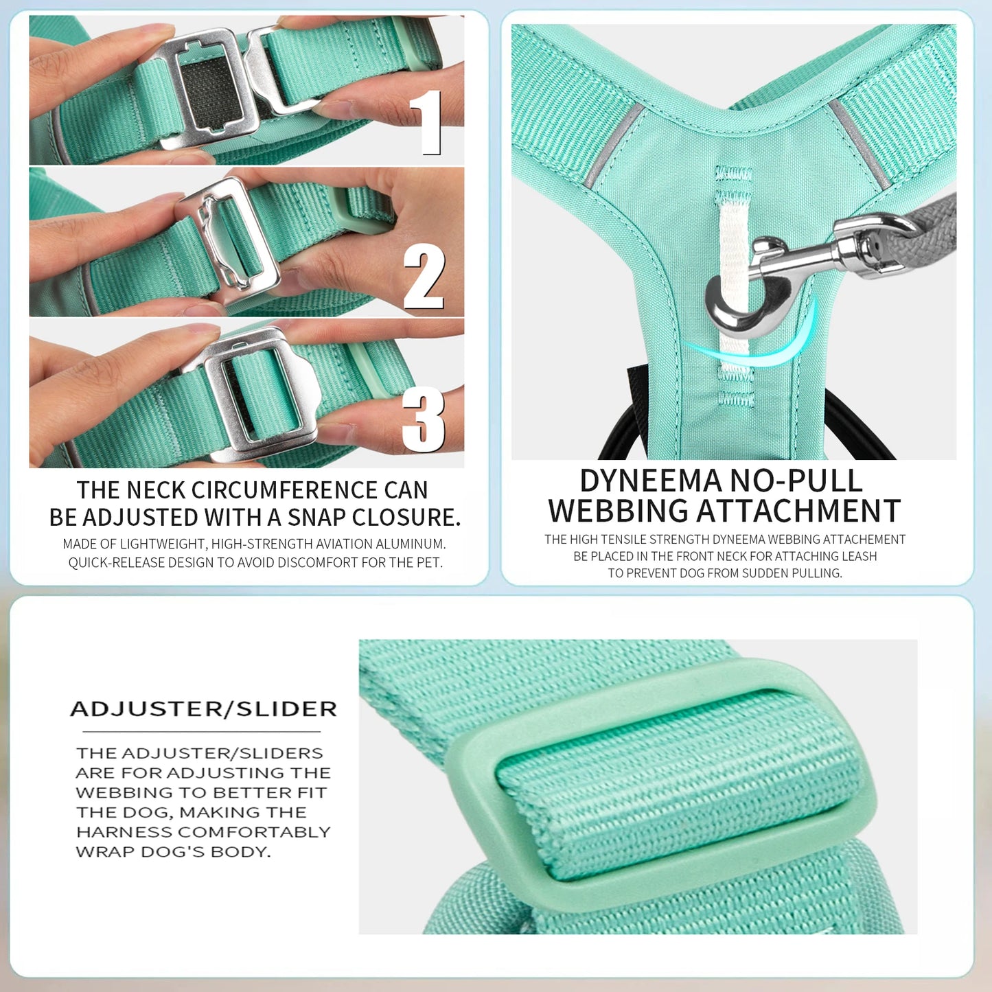 No Pull Nylon Reflective Dog Harness