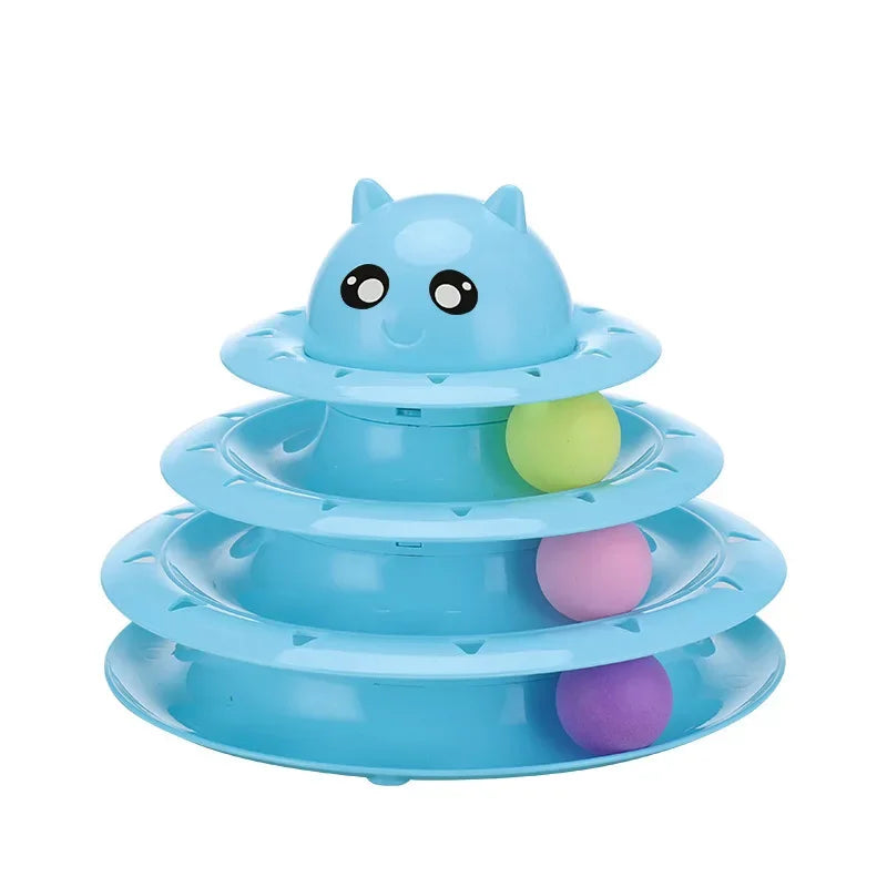 Interactive Tower and Ball Cat Toy