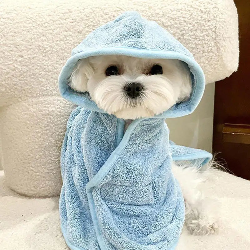 Pet Towel Bathrobe With Hood