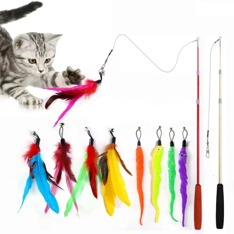 Fishing Rod Cat Toy with Bell