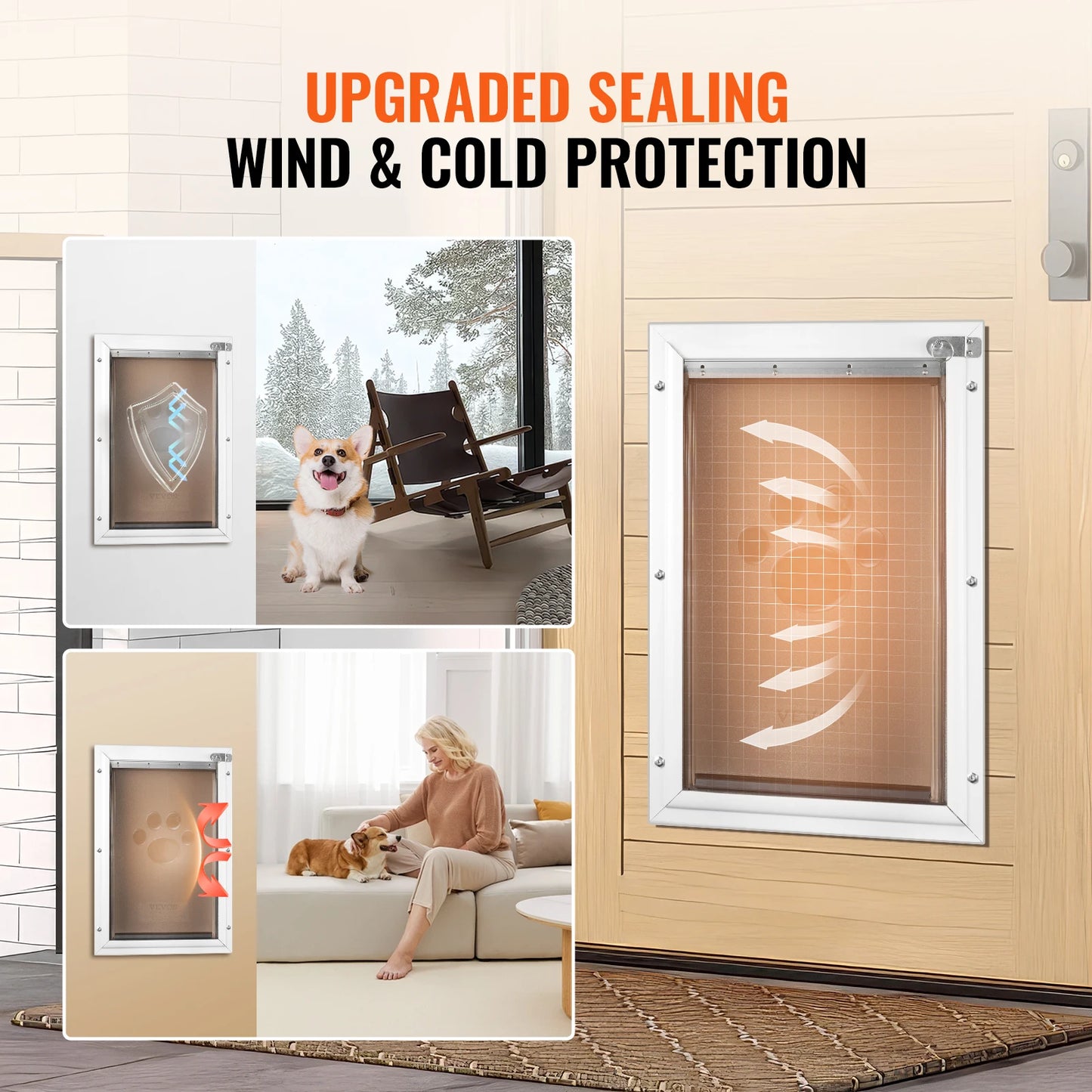 SucceBuy Aluminum Frame Pet Door