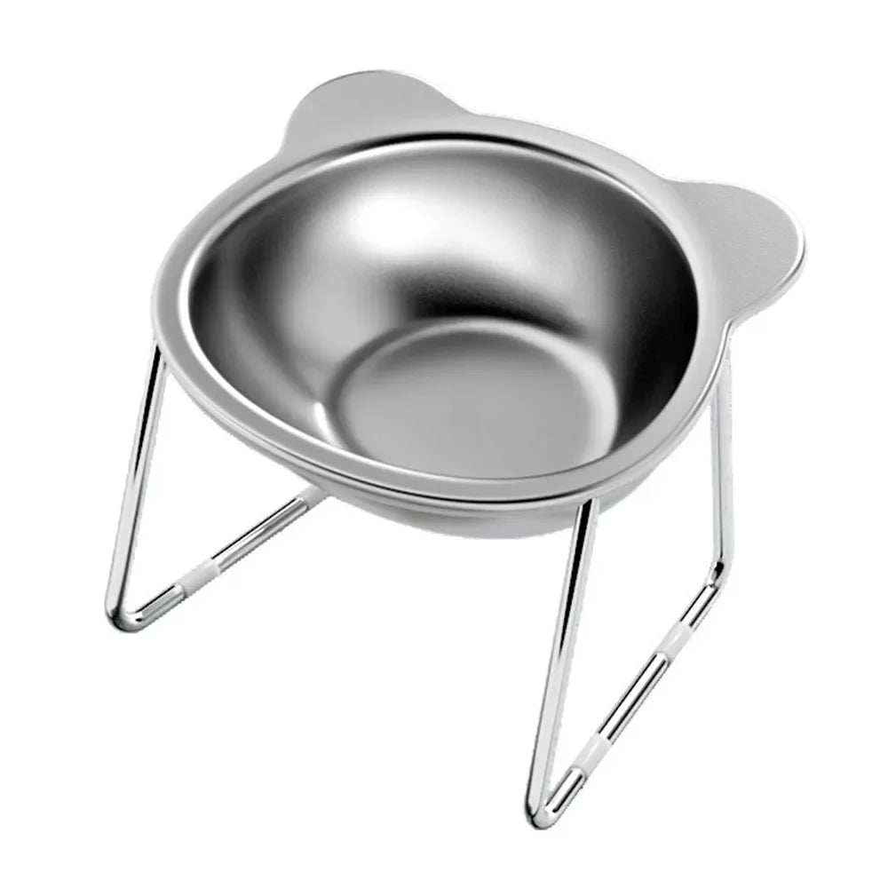 ‌304 Stainless Steel Raised Cat Bowl