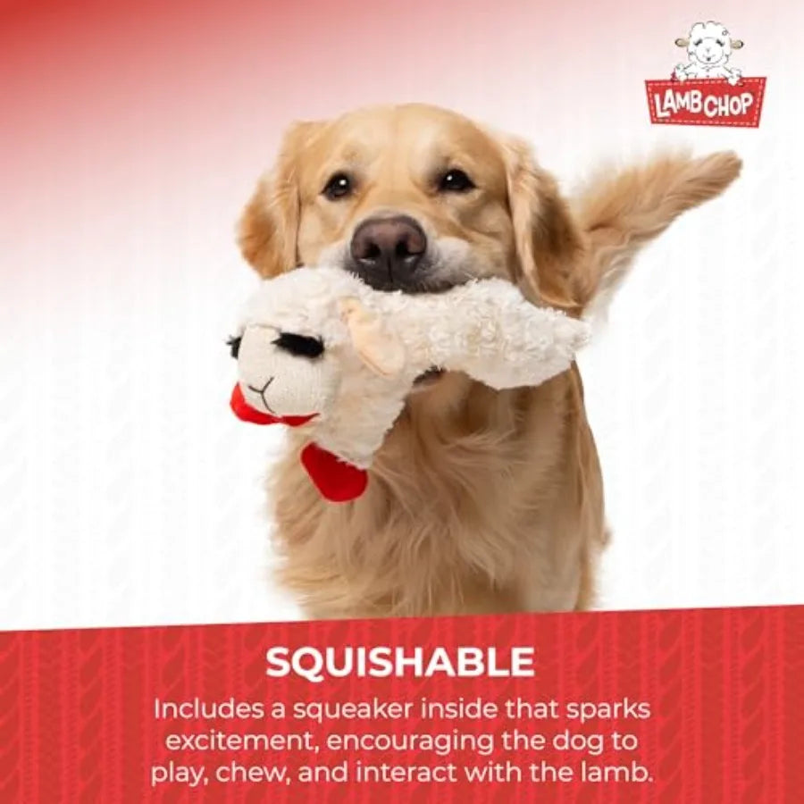 Lamb Chop Squeaky Dog Toy