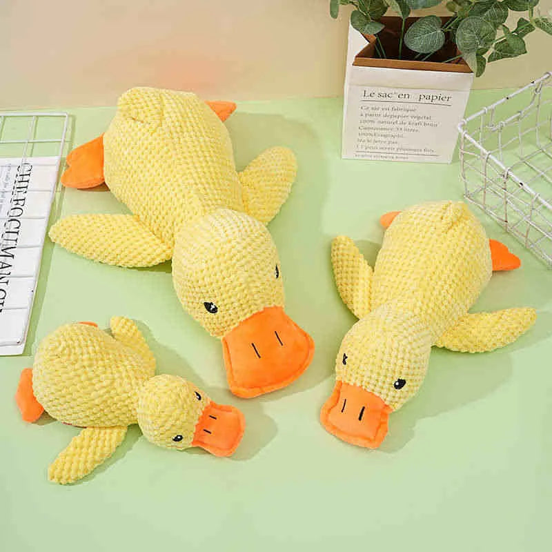 Plush Calming Duck Squeaky Toy