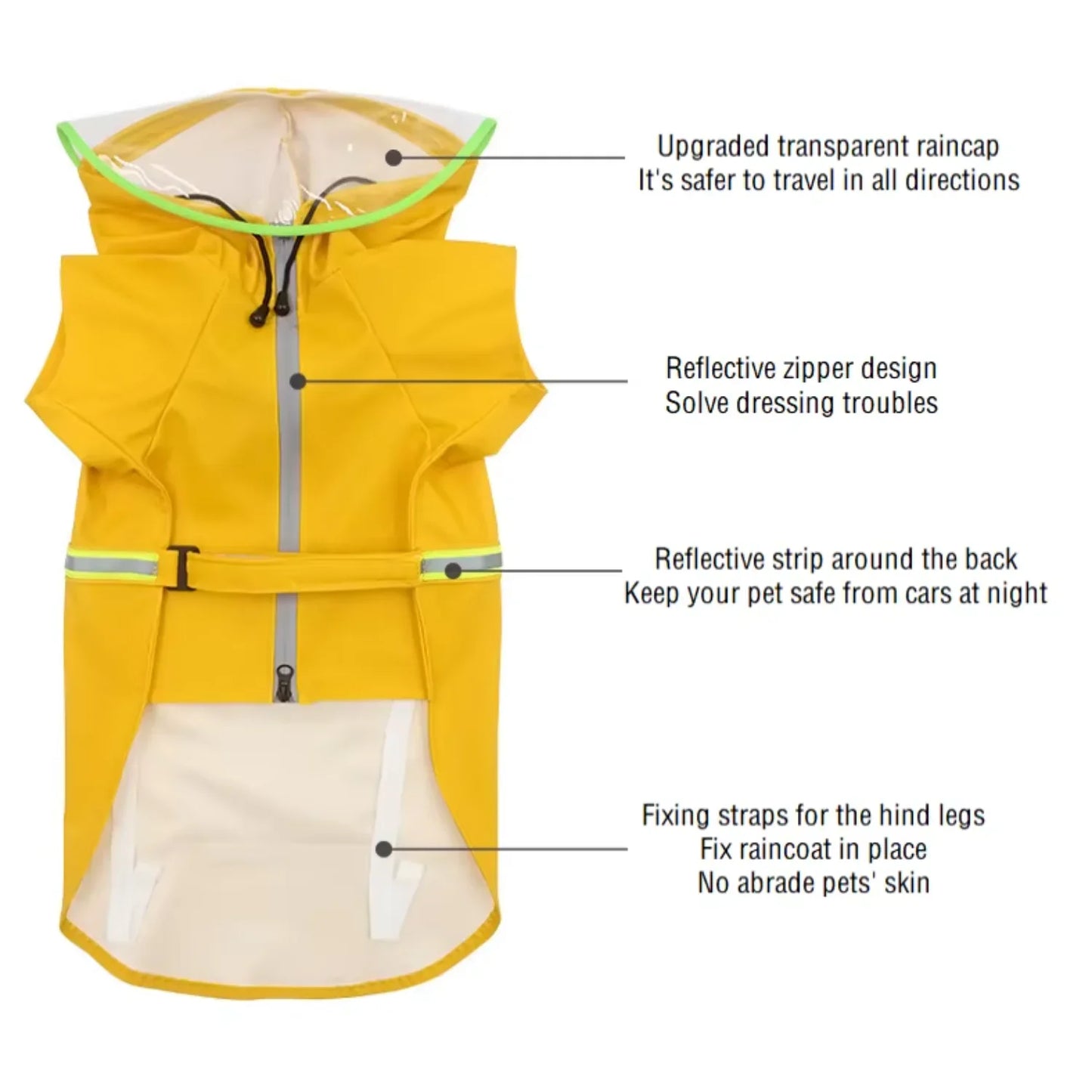 Designers Big Dog Raincoat With Zipper and Hood