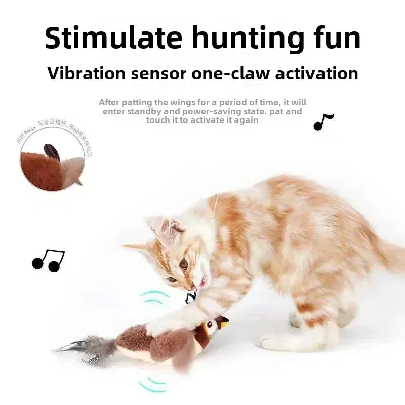 Rechargeable Interactive Cat Toy Bird