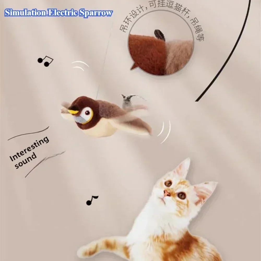 Rechargeable Interactive Cat Toy Bird