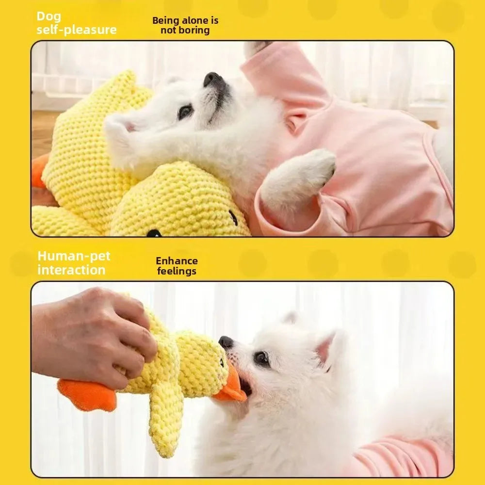 Plush Calming Duck Squeaky Toy