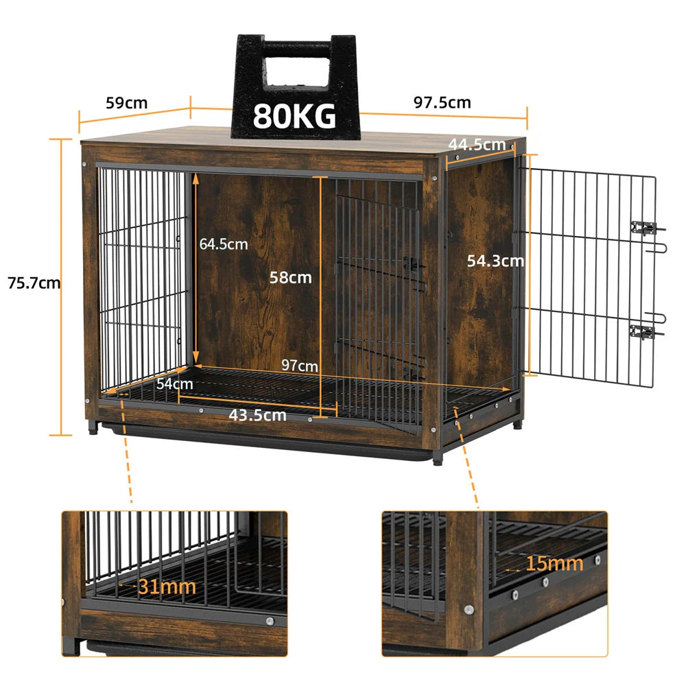 Large Elevated Dog Crate