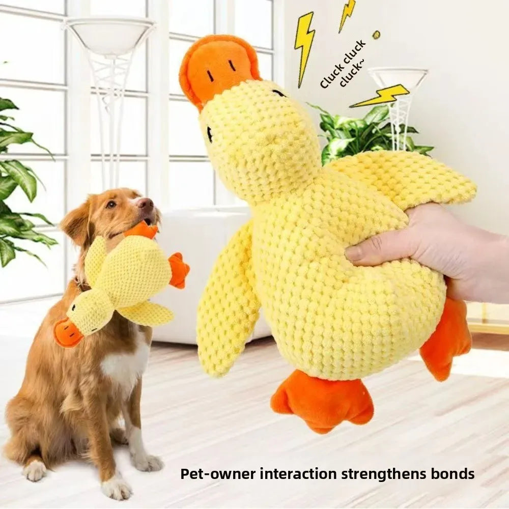 Plush Calming Duck Squeaky Toy