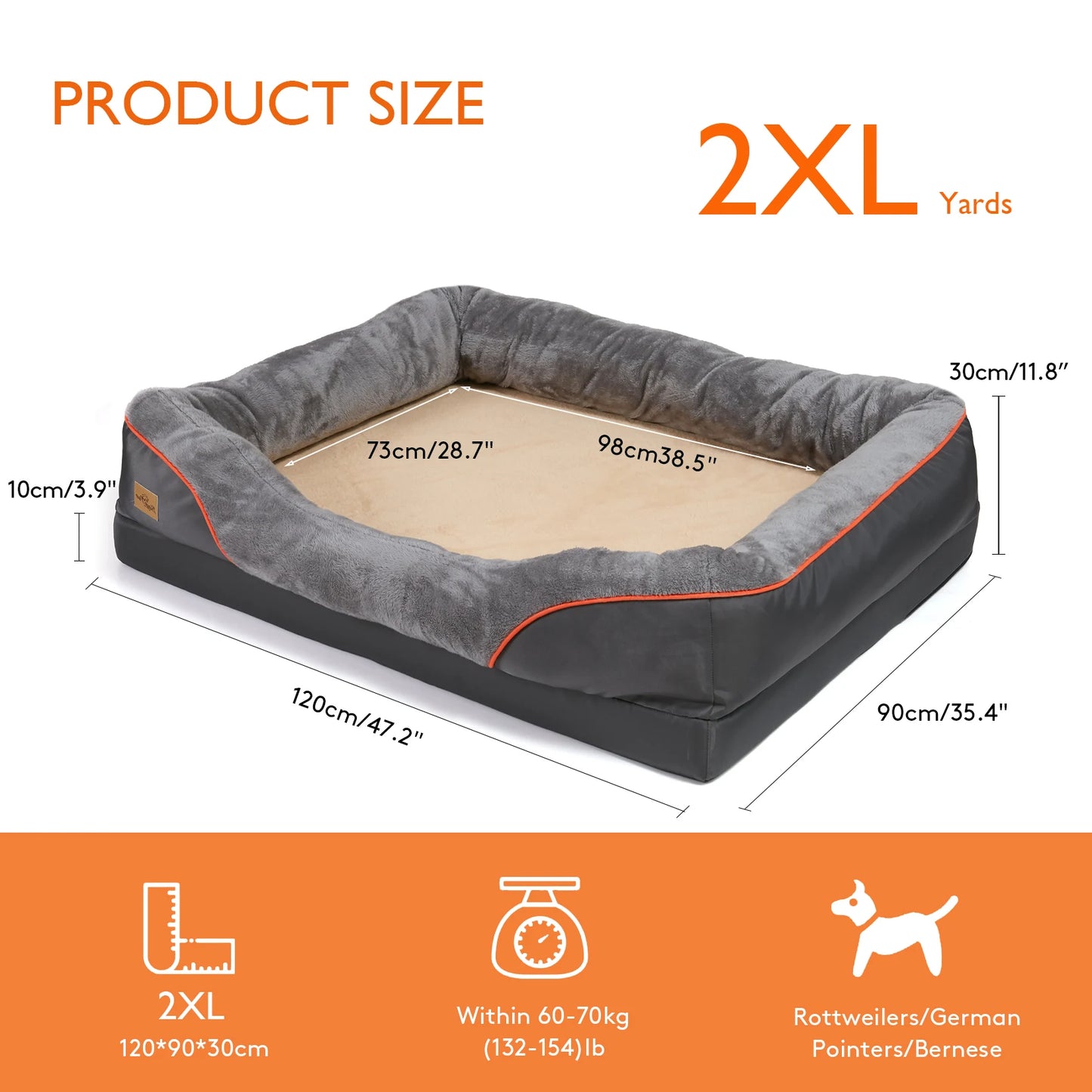 Large Anti-Allergy Dog Bed