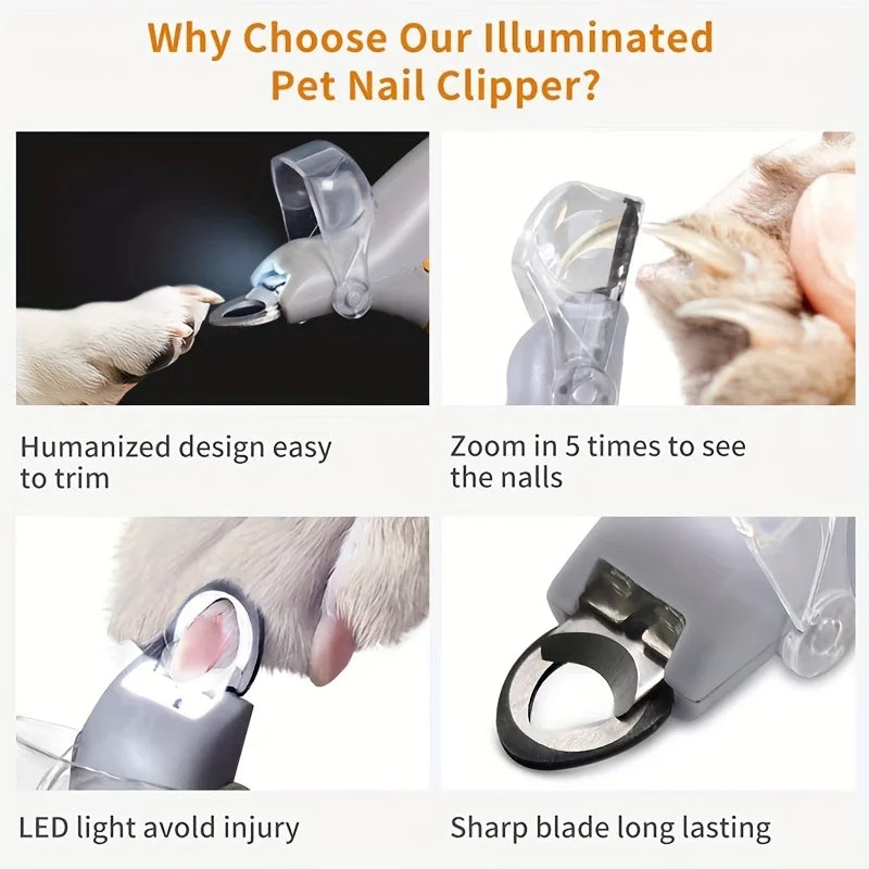 LED Pet Nail Clipper with Light