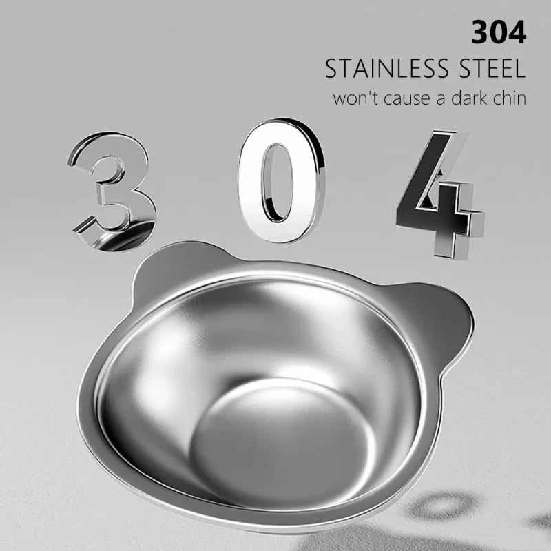 ‌304 Stainless Steel Raised Cat Bowl